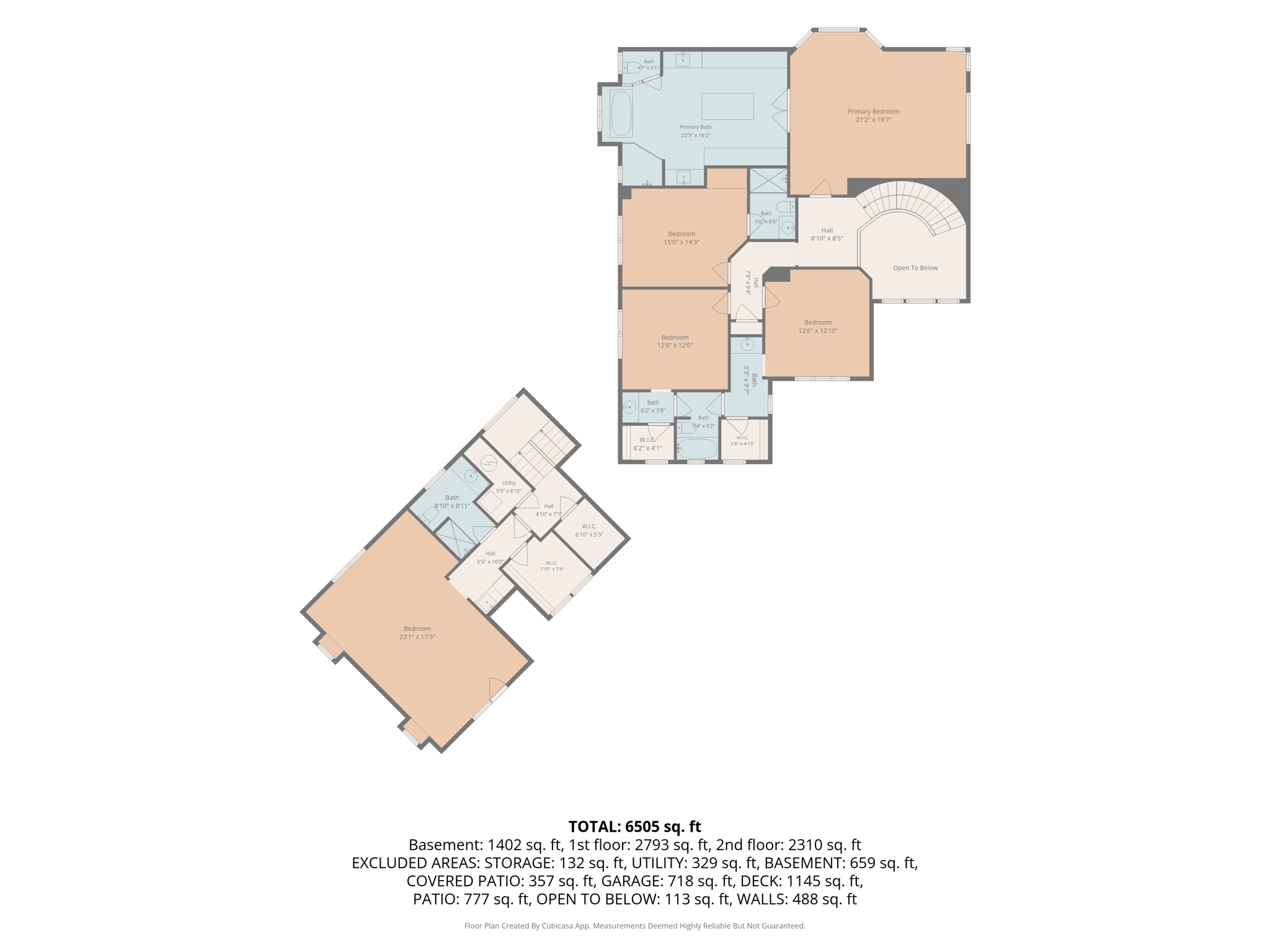 upper floor w dimensions