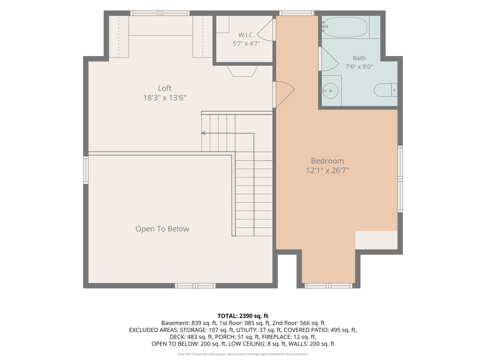 upper floor w dimensions