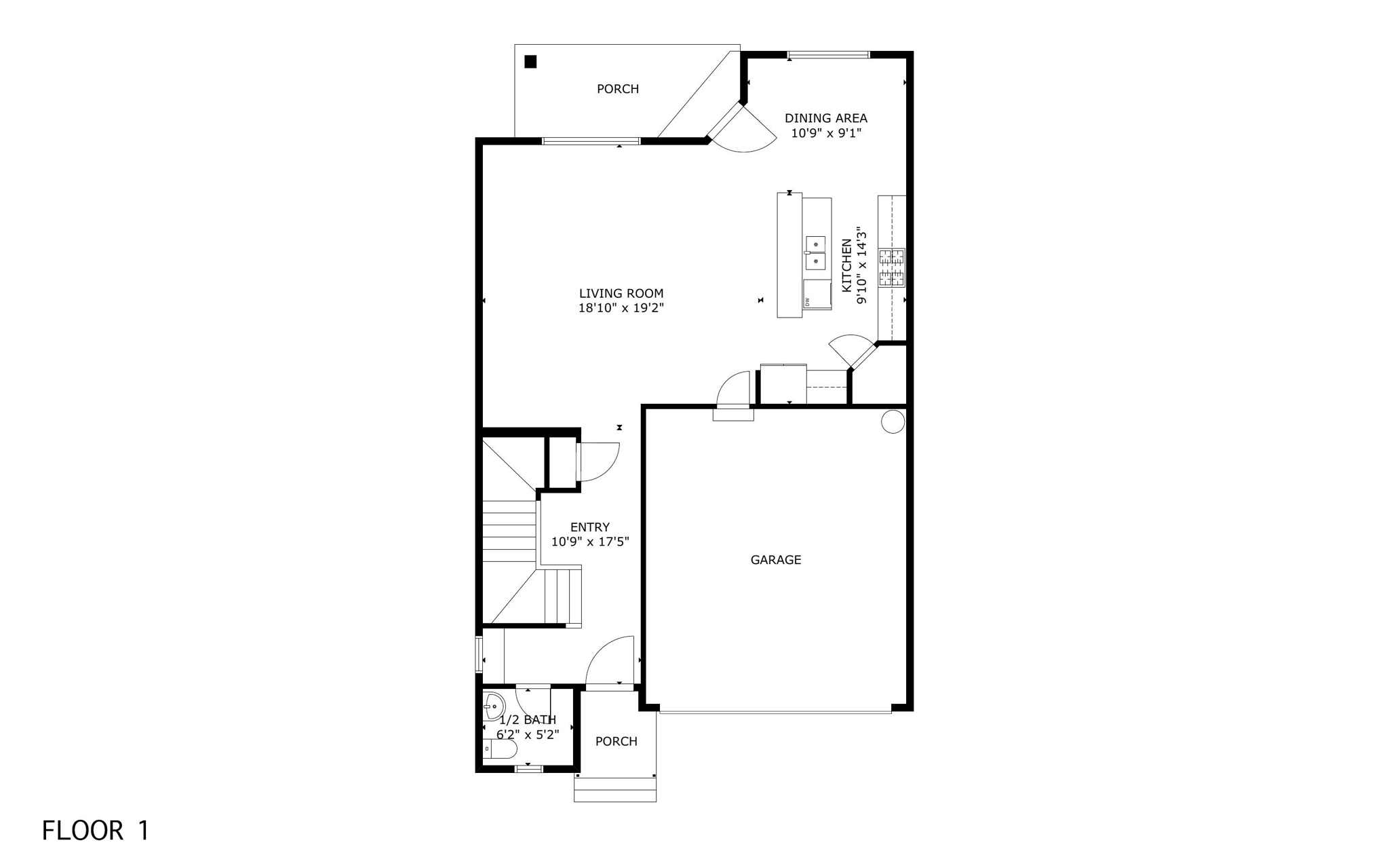 1st Floor - Floor Plan (7622 Brianna Ct SE - Olympia)
