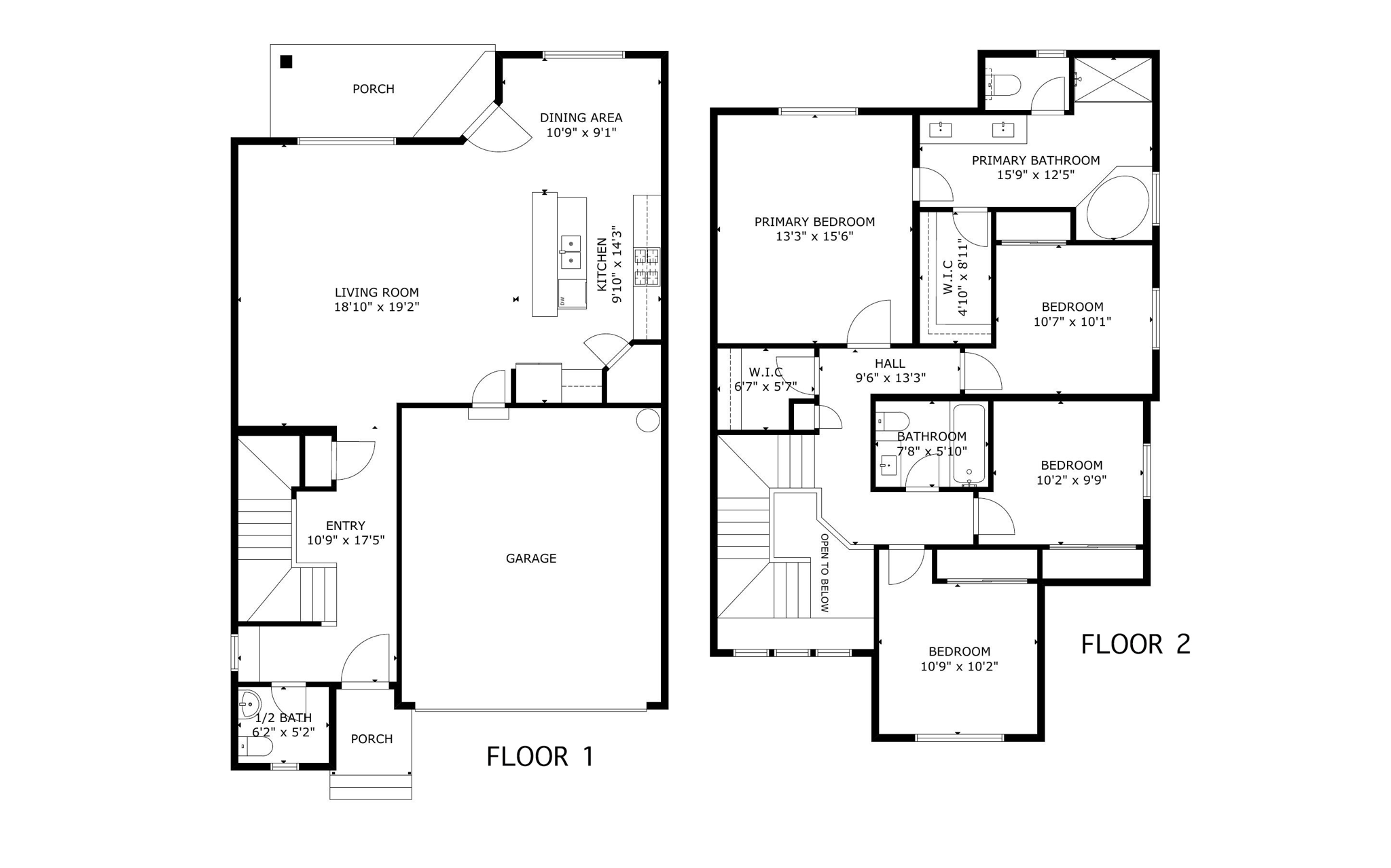 Full Floor Plan (7622 Brianna Ct SE - Olympia)