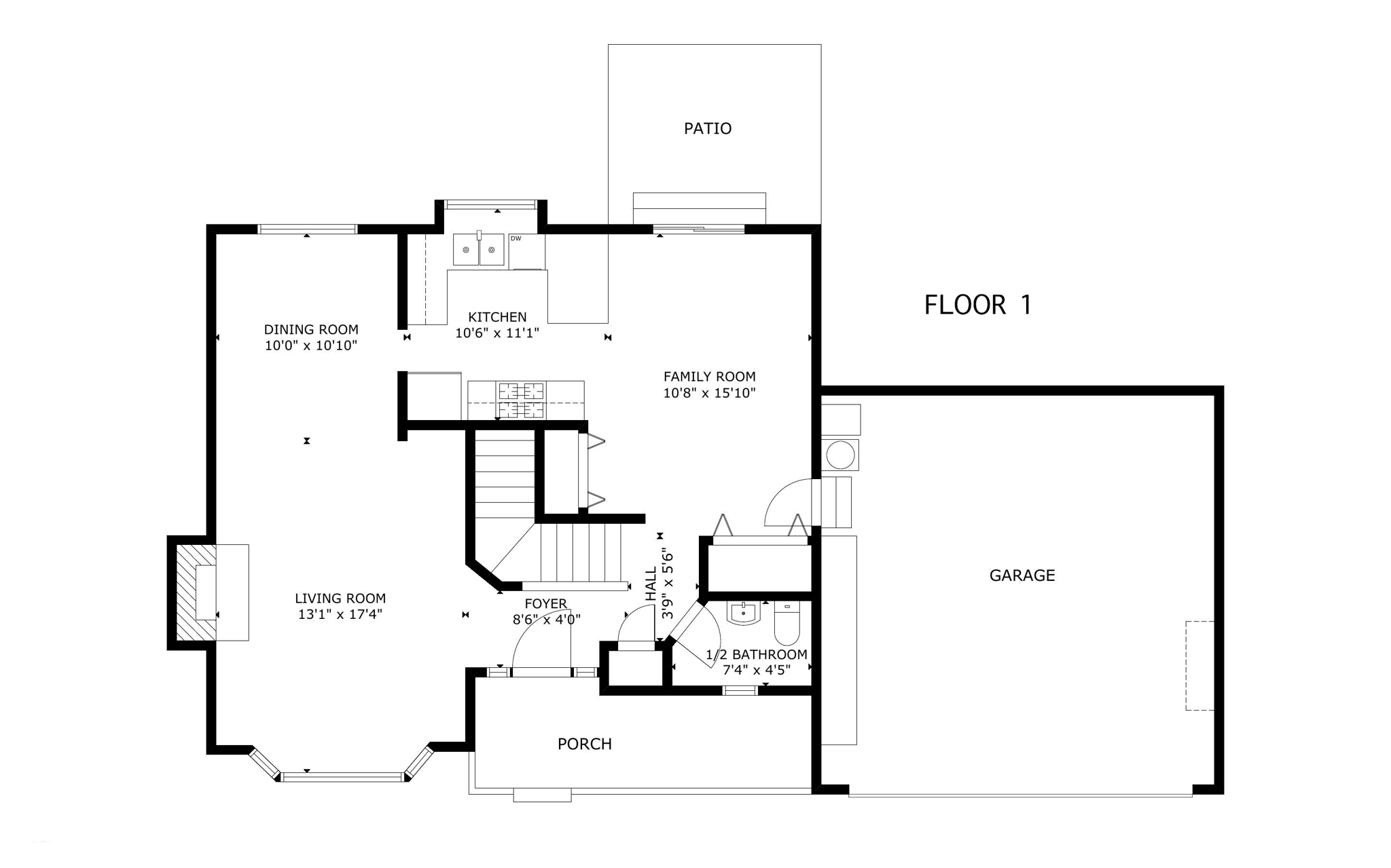 1st Floor - Floor Plan (4329 30th Ave SE - Lacey)