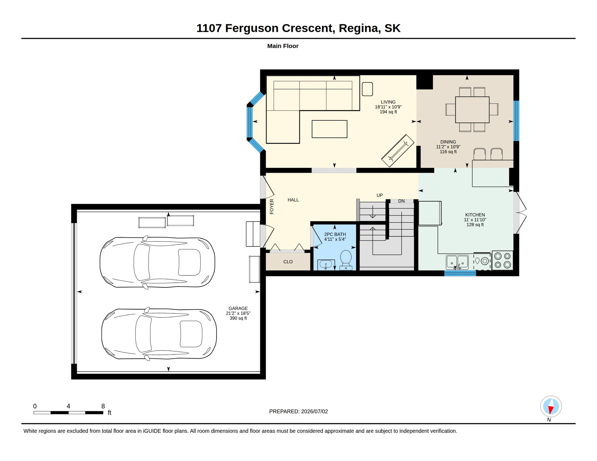 Main Floor and Garage Floorplan