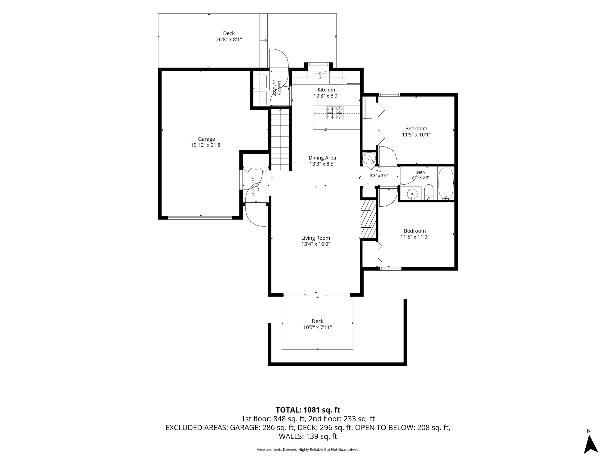 Floor 1 with dimensions