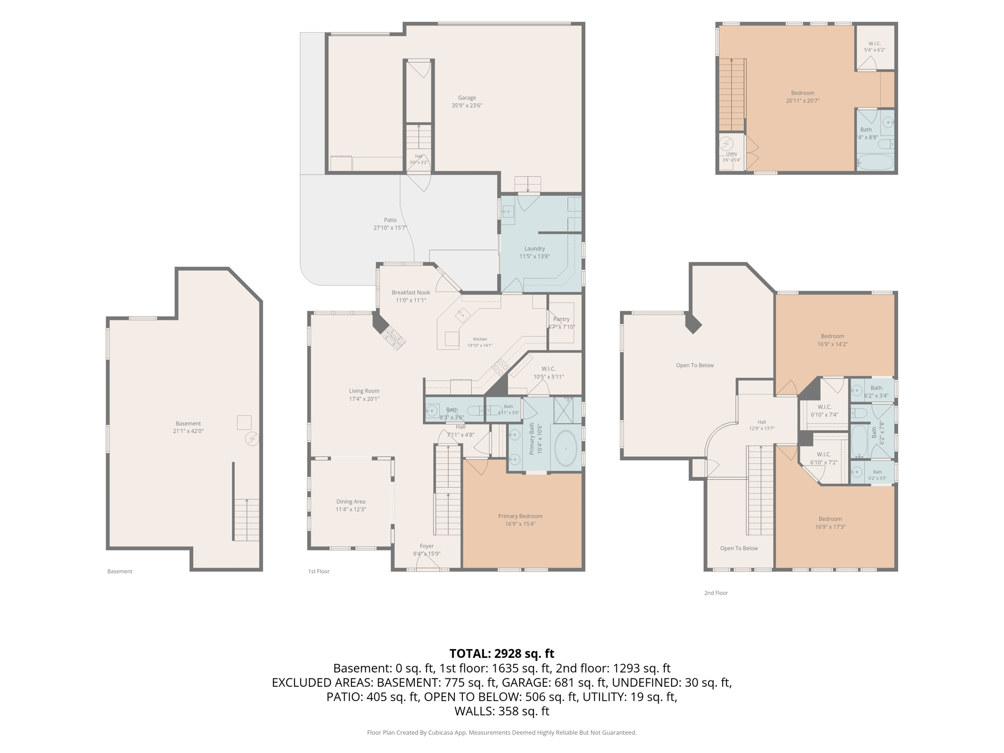 all floors w dimensions