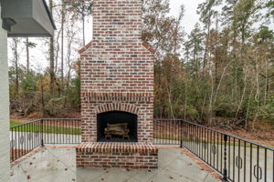 Side Porch With Fireplace