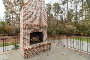 Side Porch With Fireplace