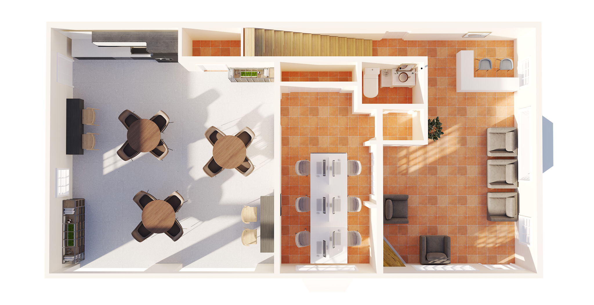 3D Building 2 Level 1 (Office Perspective)