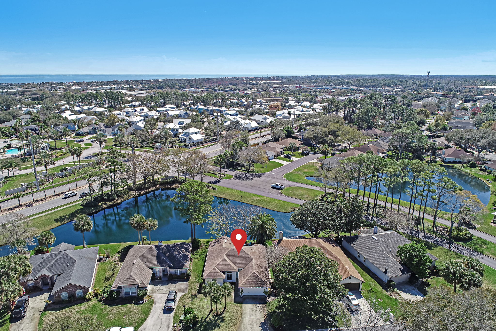 Aerial View With Arrow