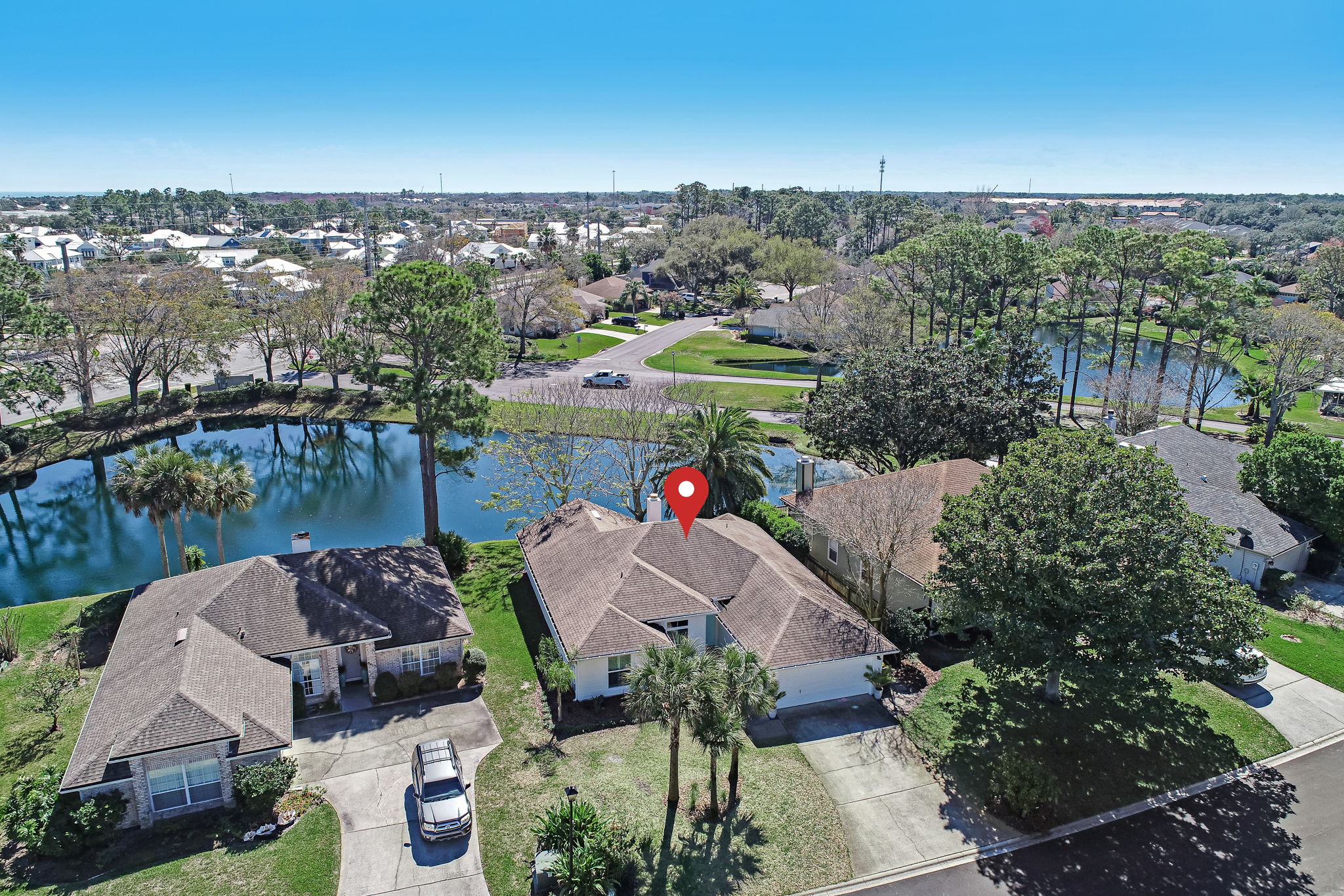 Aerial View With Arrow
