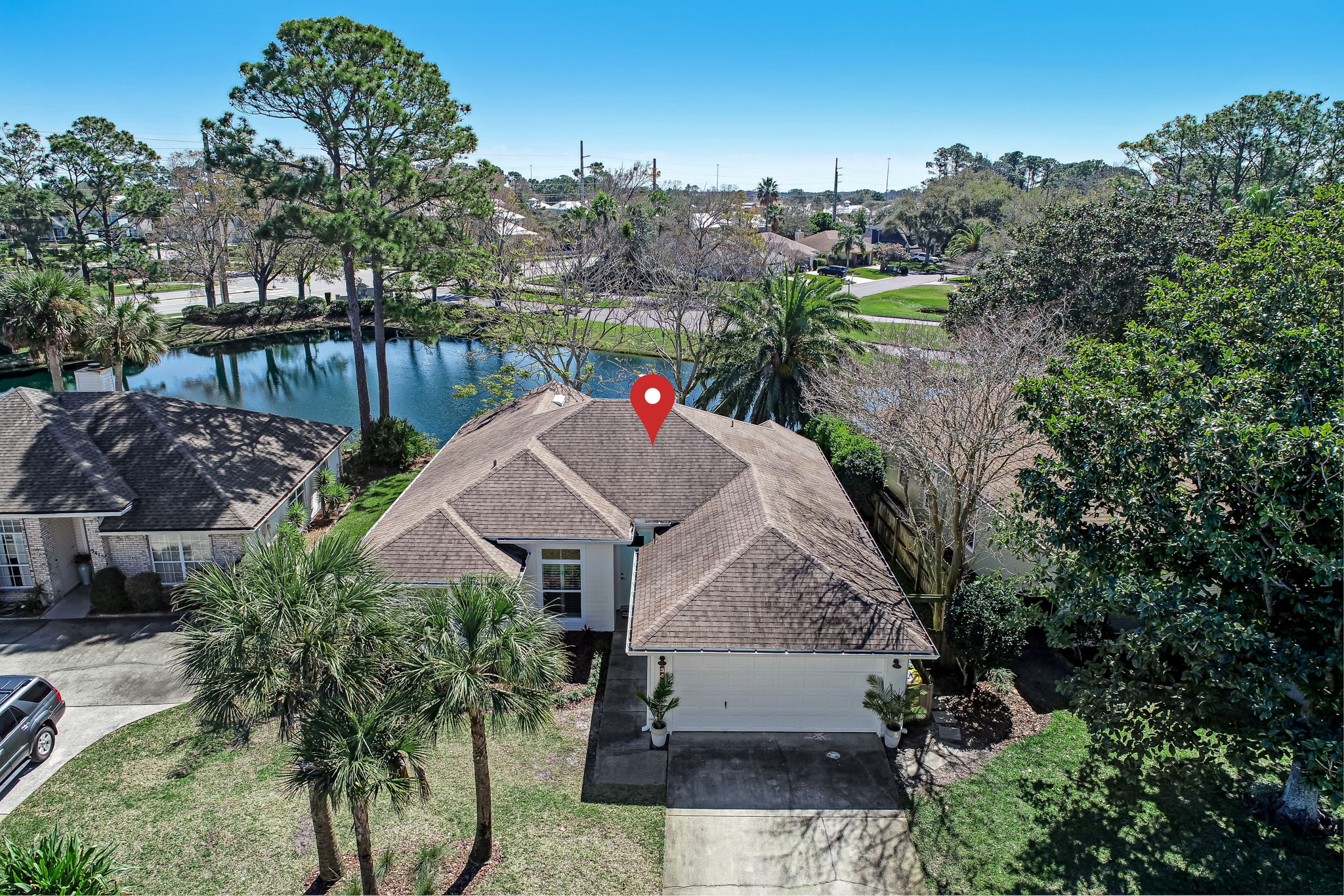 Aerial View With Arrow