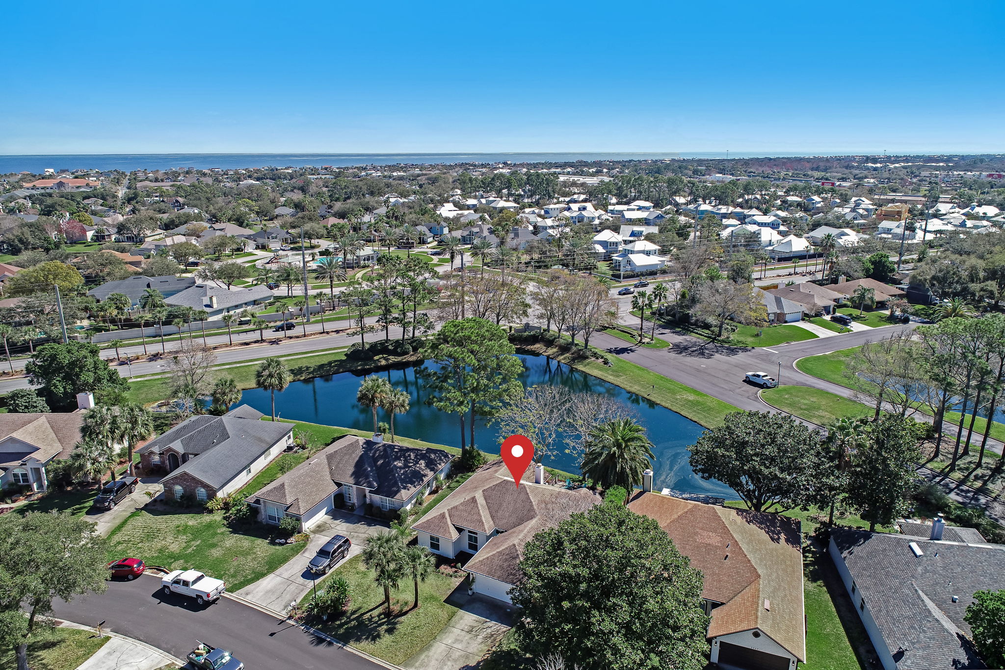 Aerial View With Arrow