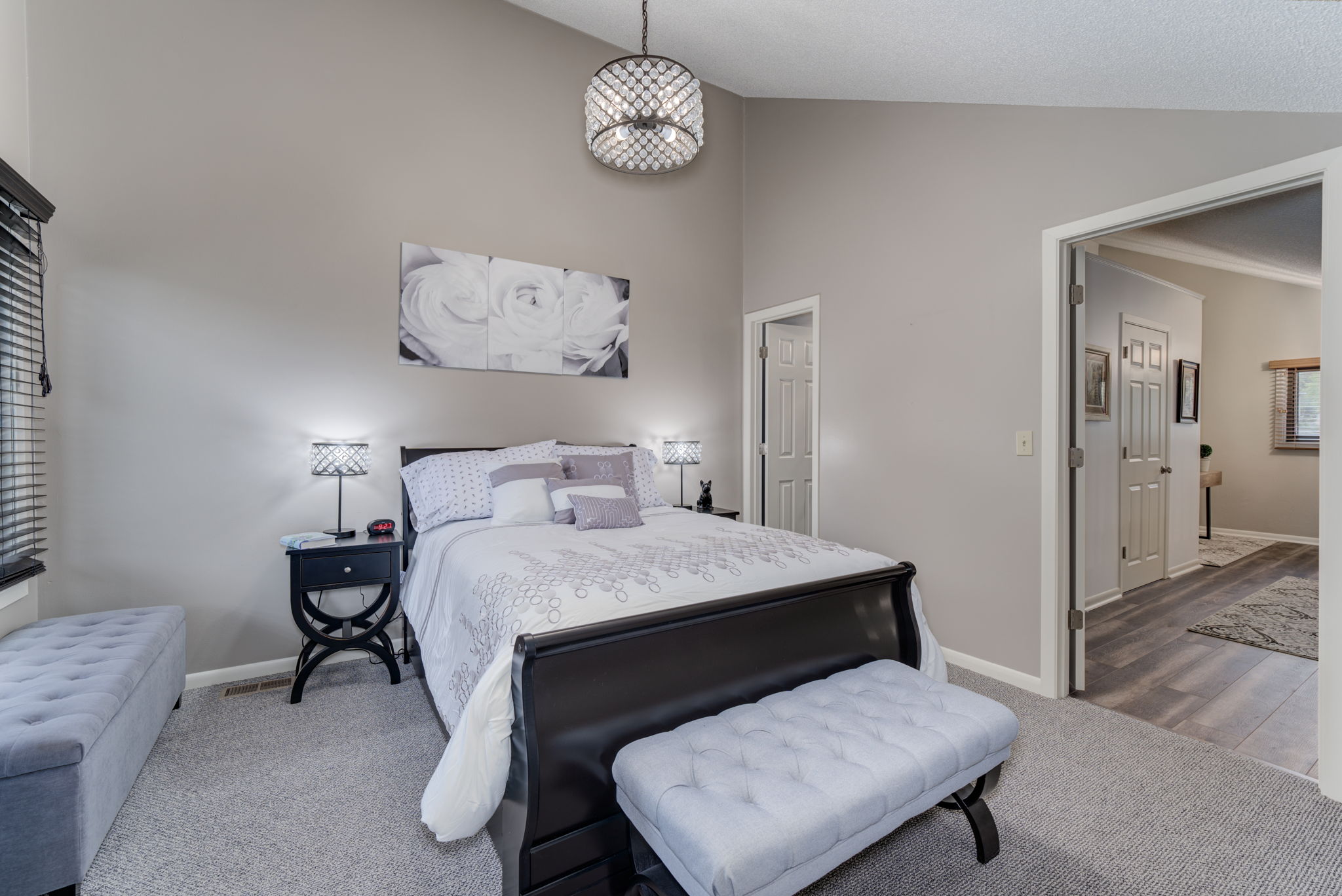 Second view of the upper level bedroom.