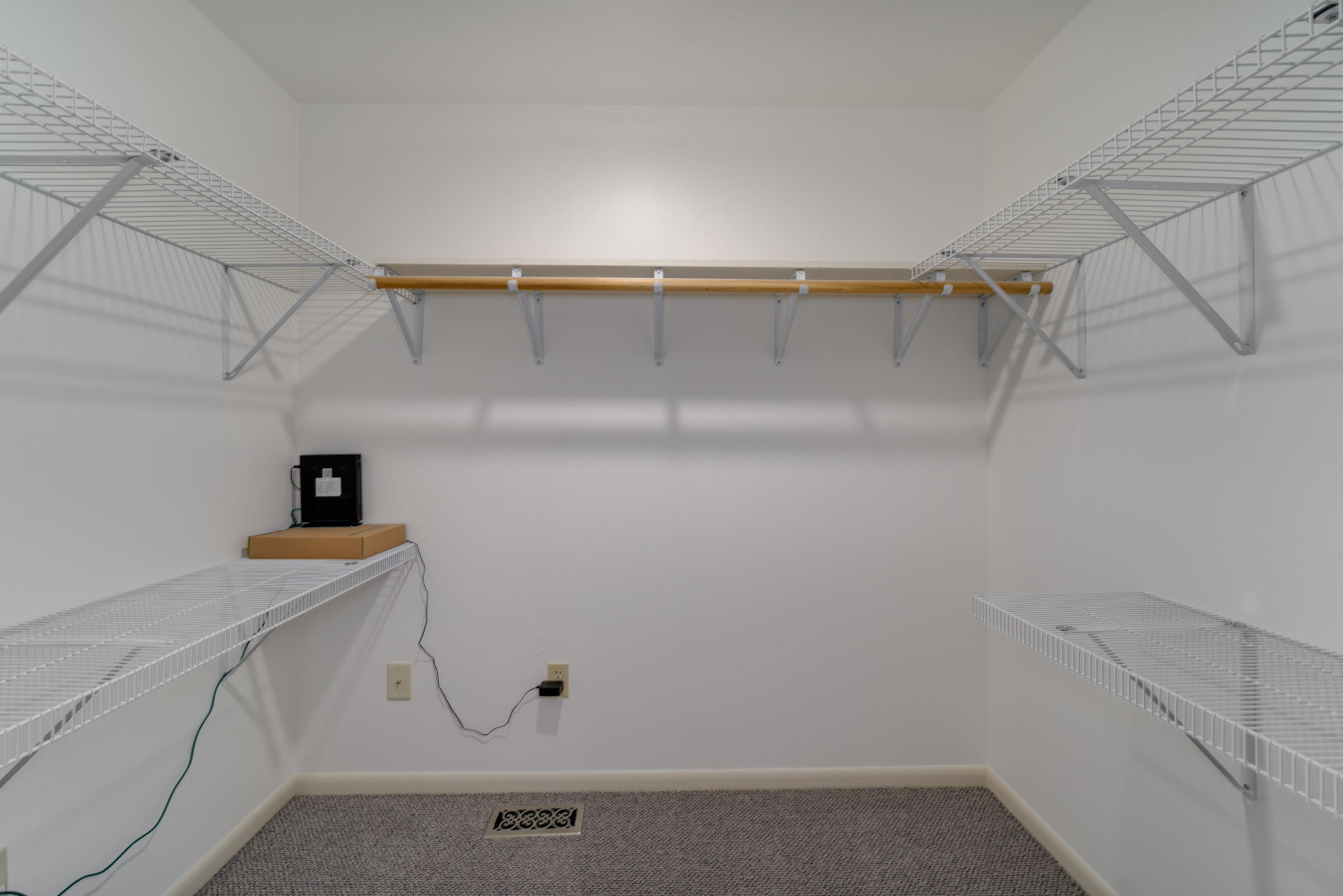Upper level storage closet is exceptional large.