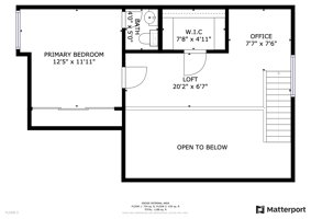 Upper level floor plan