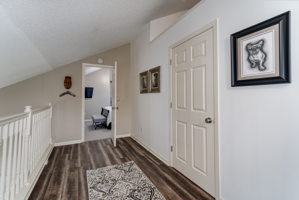 Luxury vinyl flooring in the loft area.