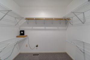 Upper level storage closet is exceptional large.