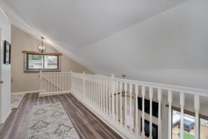 The upper level is bright and open.