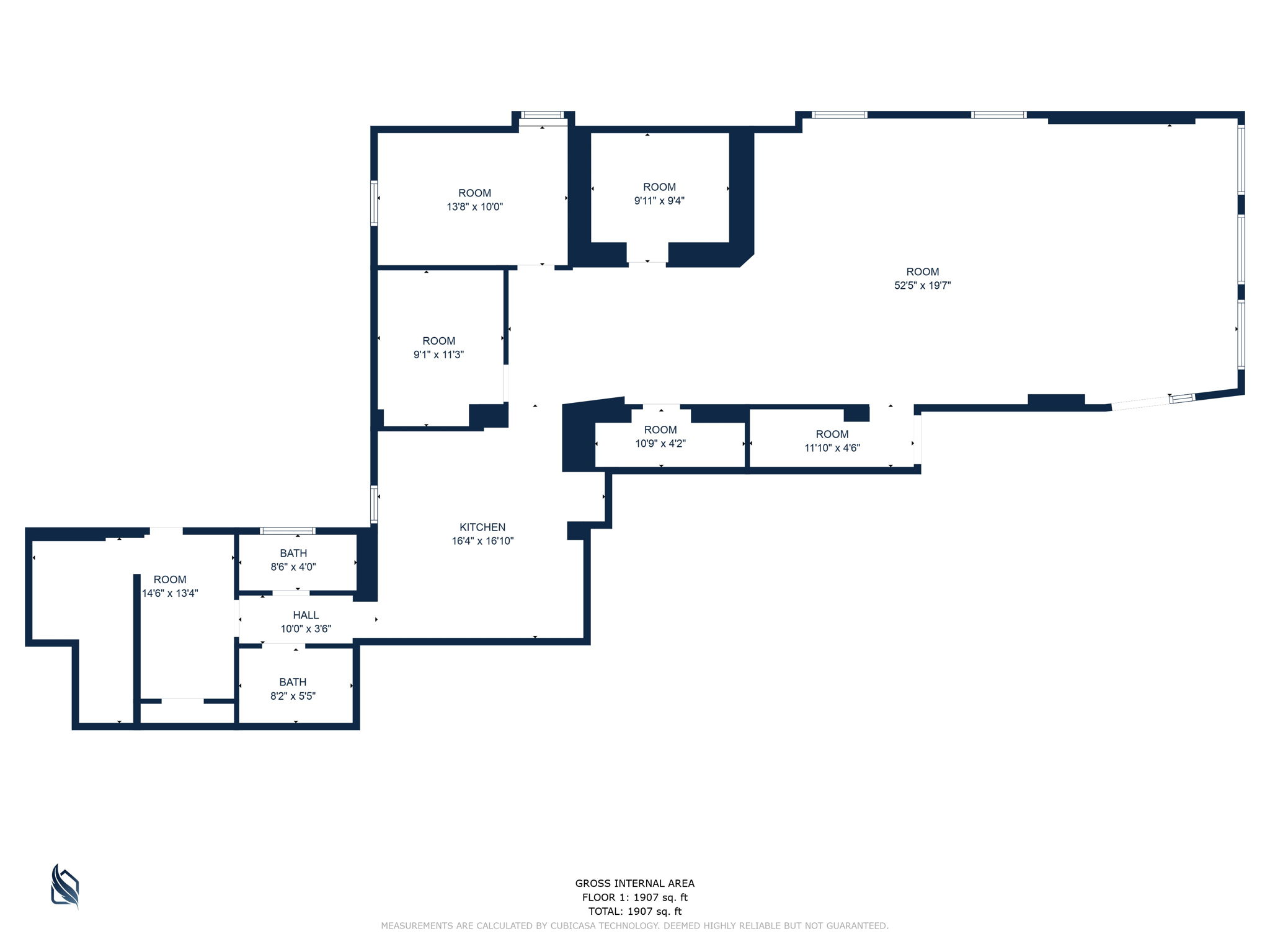 separated unit on first floor
