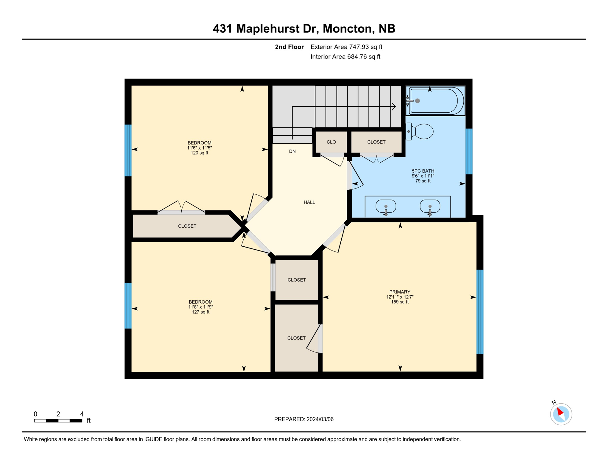 431 Maplehurst Dr, Moncton, NB E1G PROPICSTA & MeasureMySpace