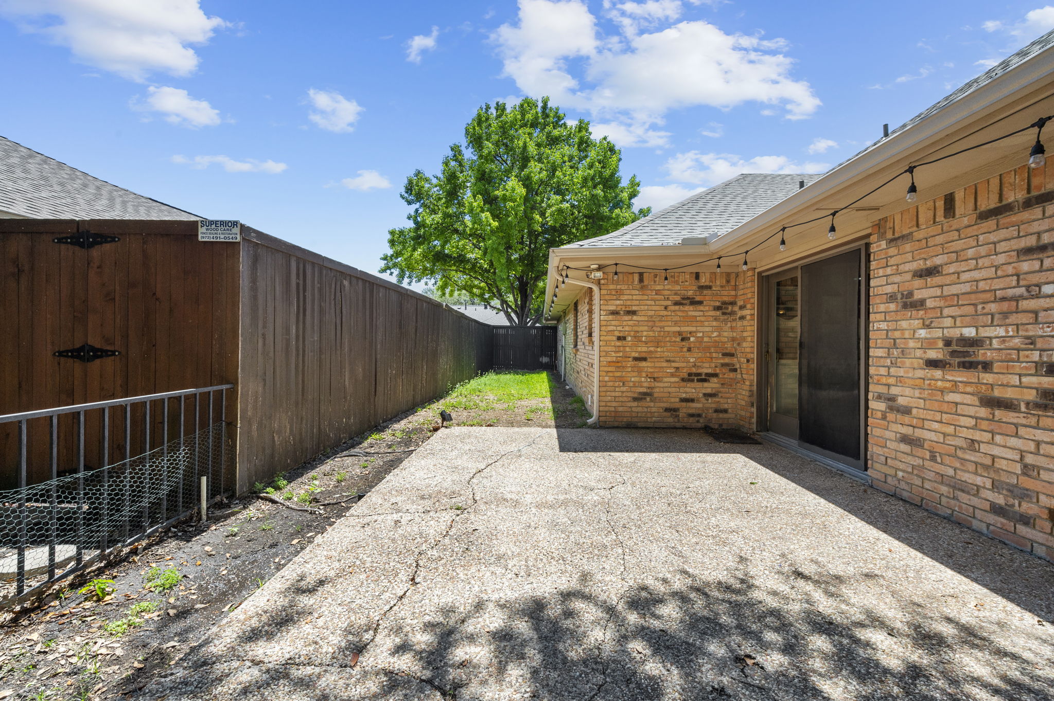 SIde Yard and Patio