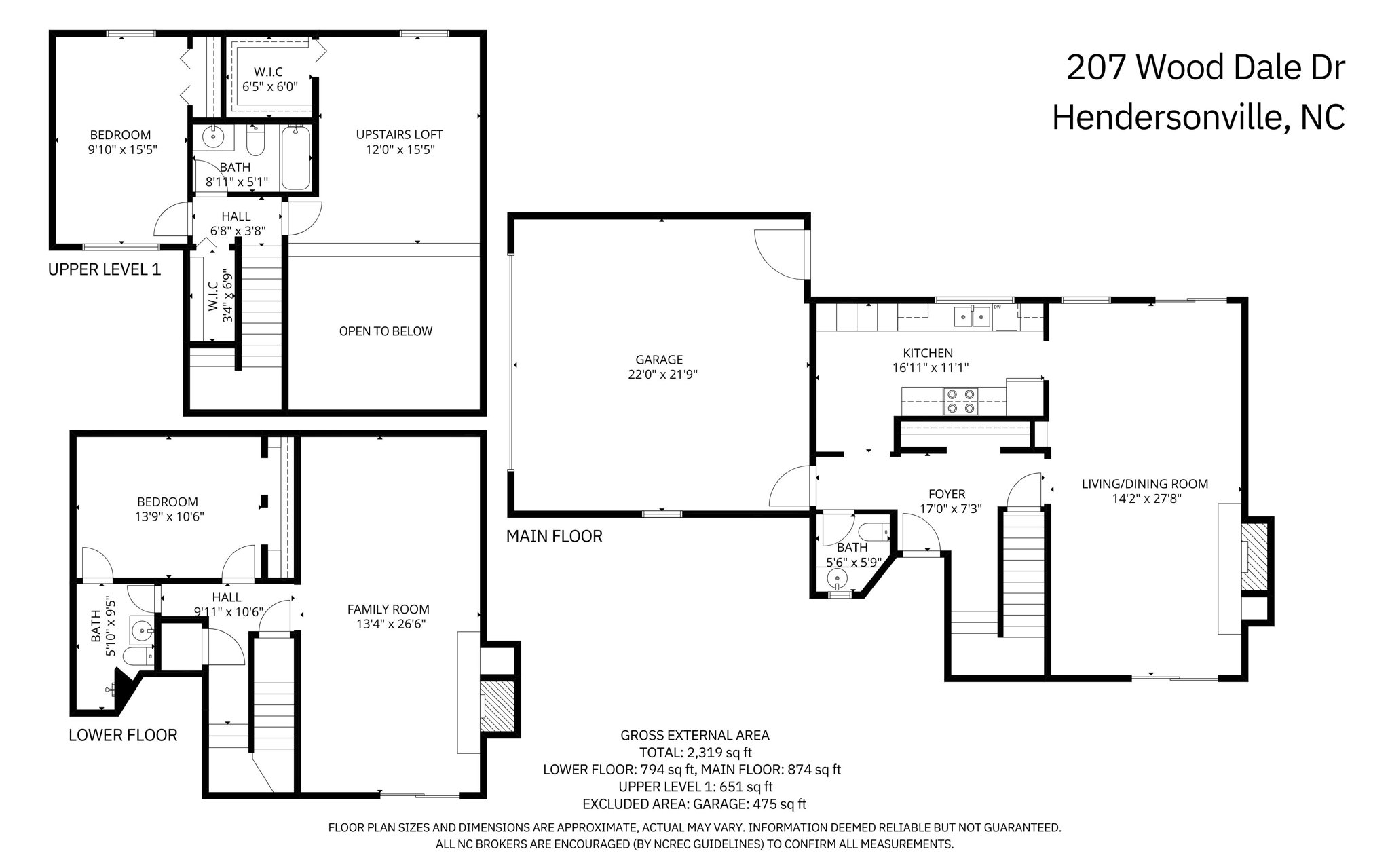 Interactive Floorplan 207 Wood Dale Dr, Hendersonville, NC 28791