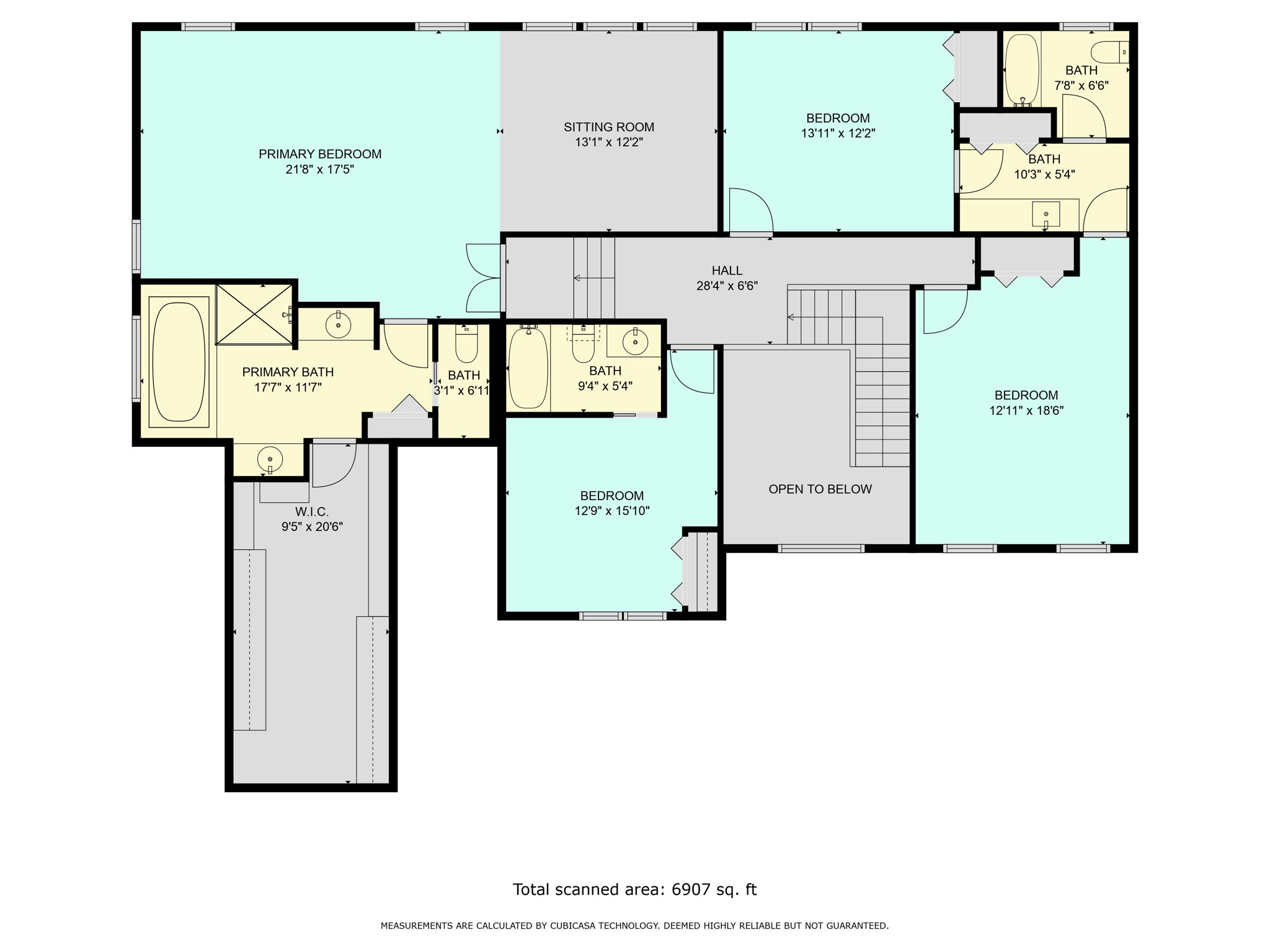 2nd Floor W/ Dimensions