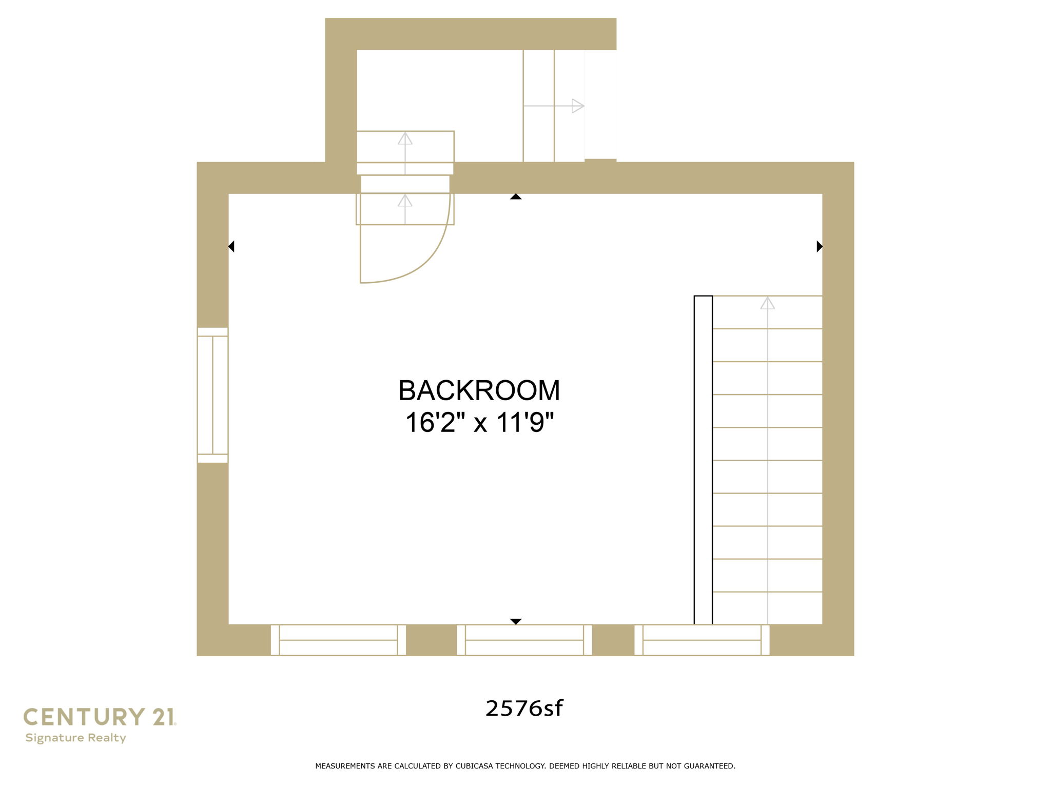 Floor Plan Back Room/Access to Back Entrance