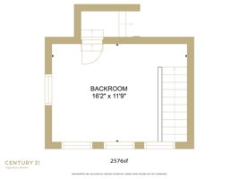Floor Plan Back Room/Access to Back Entrance