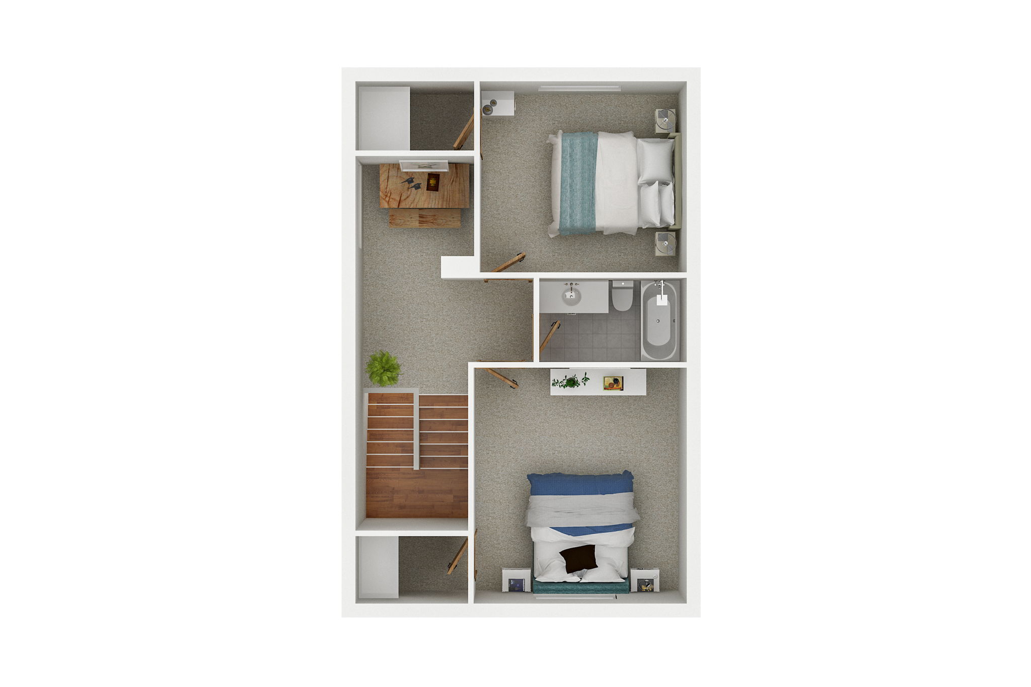 627 W Persimmon Ln-3D floor plan-Upstairs