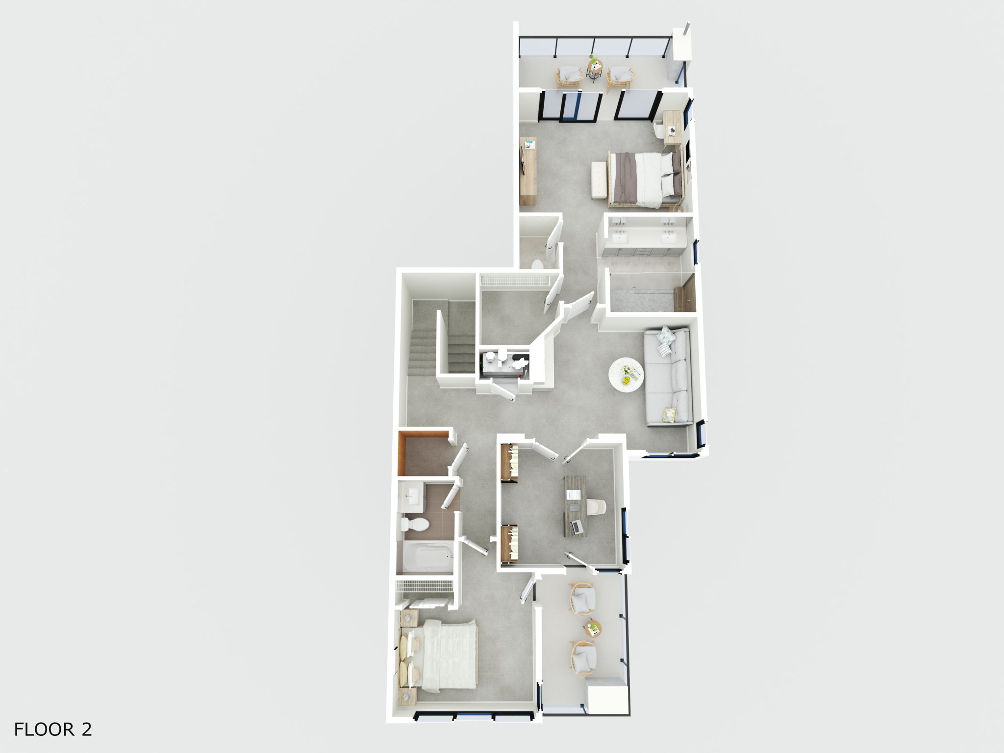 2nd Floor 3D Floorplan