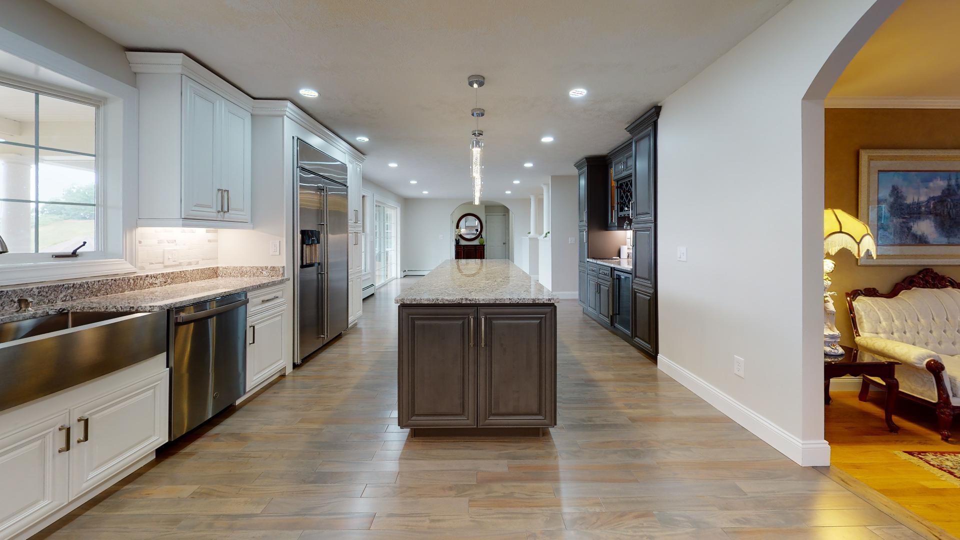 Sitting room abuts kitchen
