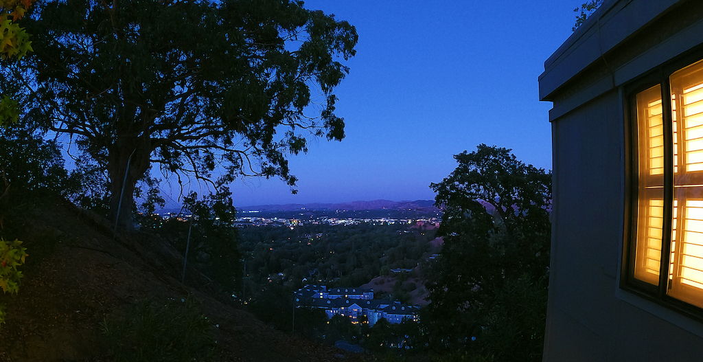 Views of City Lights from Front Porch