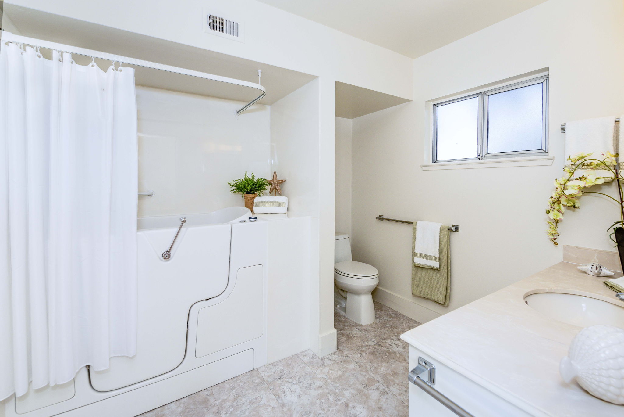 Master Bathroom with walk-in tub