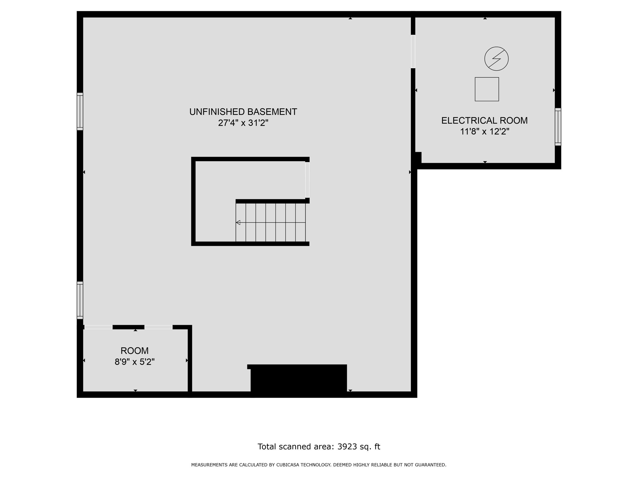 Basement W/ Dimensions