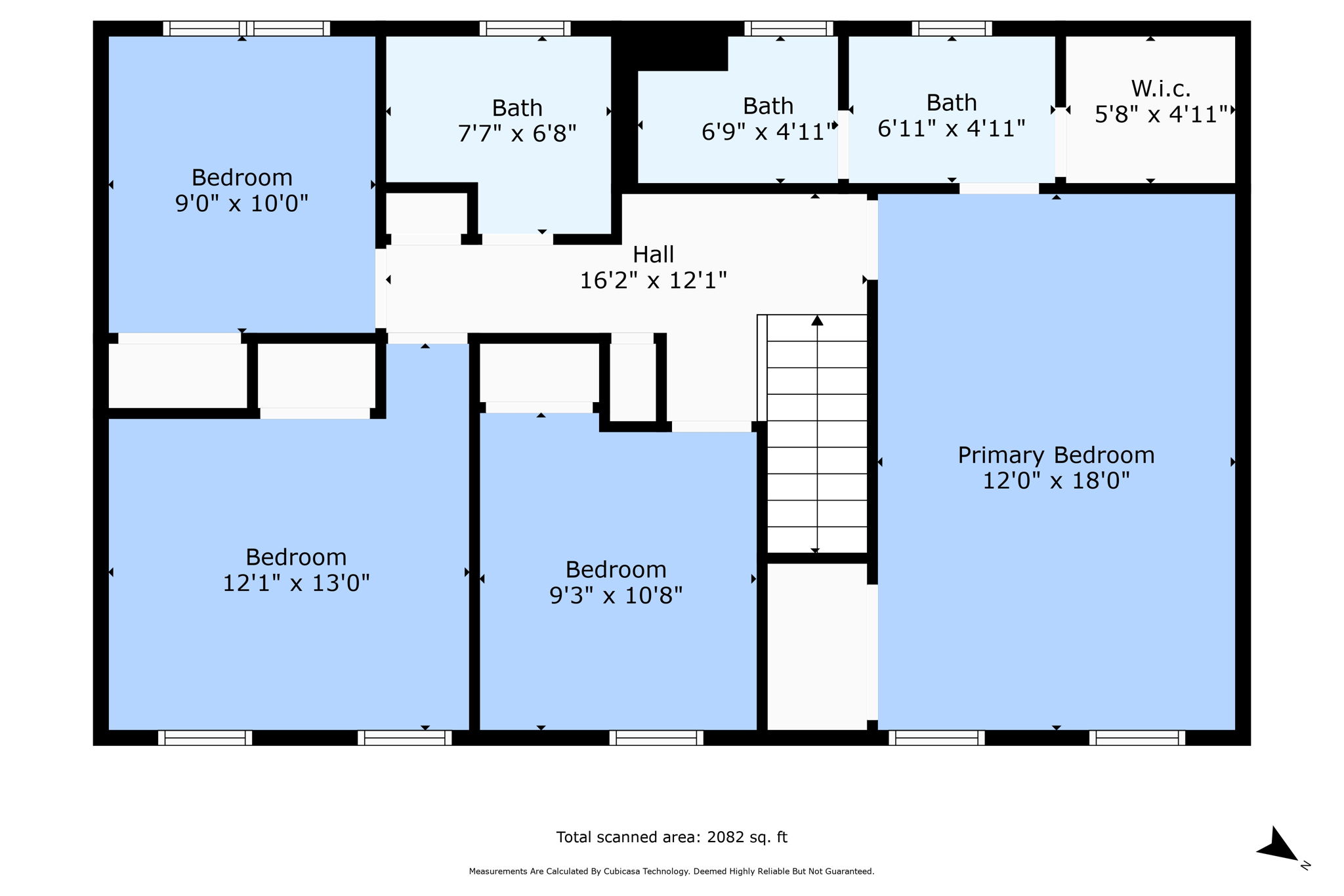 2nd Floor w/ Dimensions