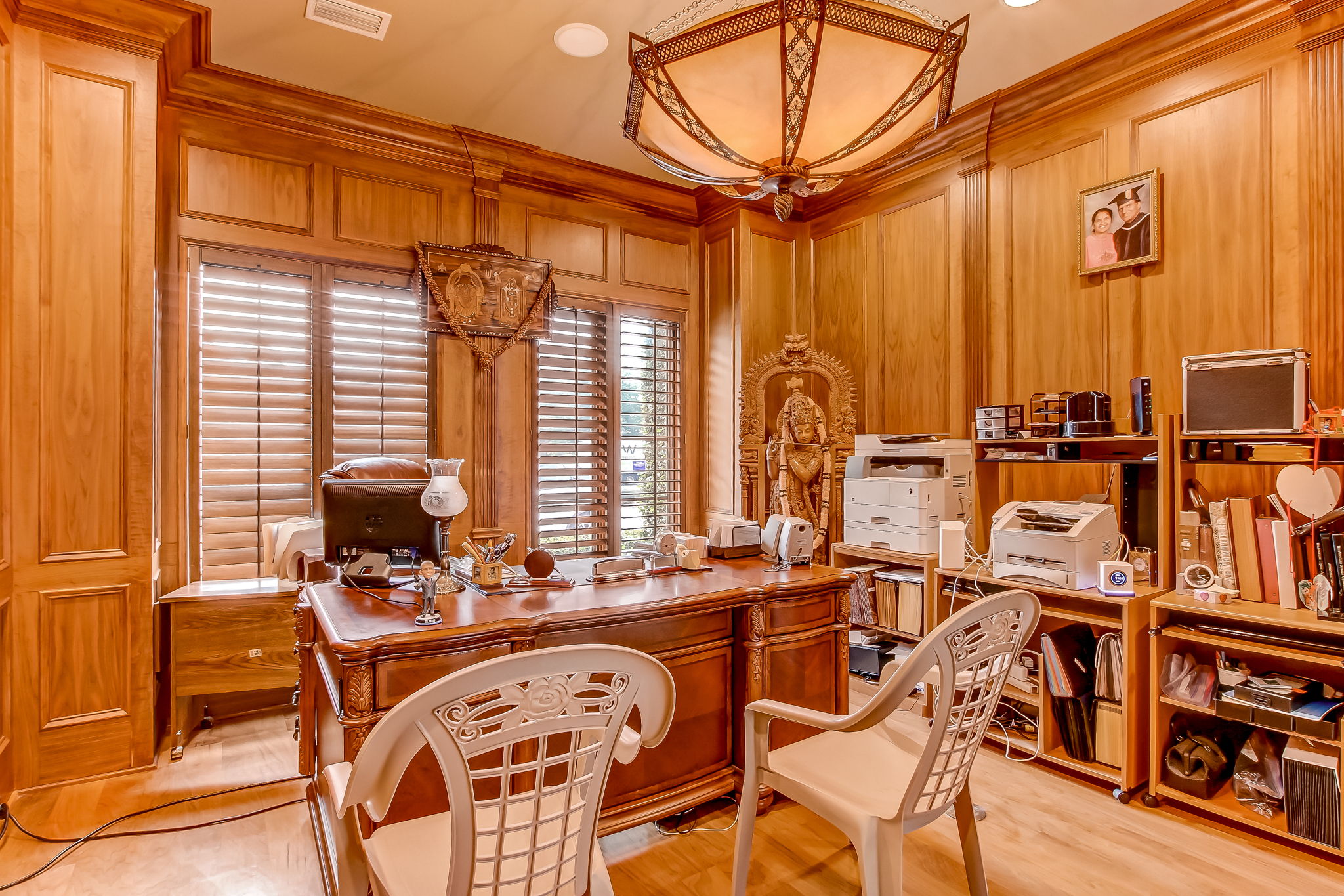 Handsome Wood Paneled Study