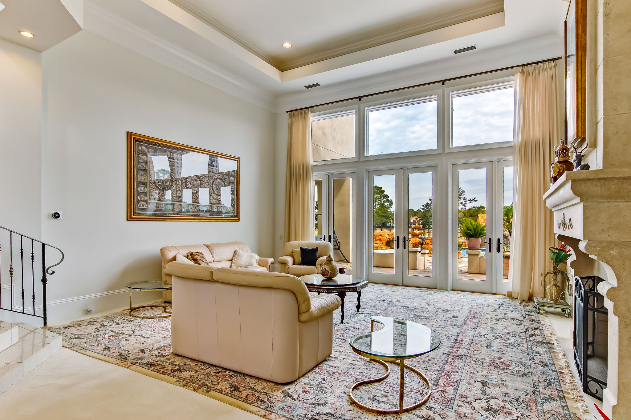 Living Room with Wall of Windows