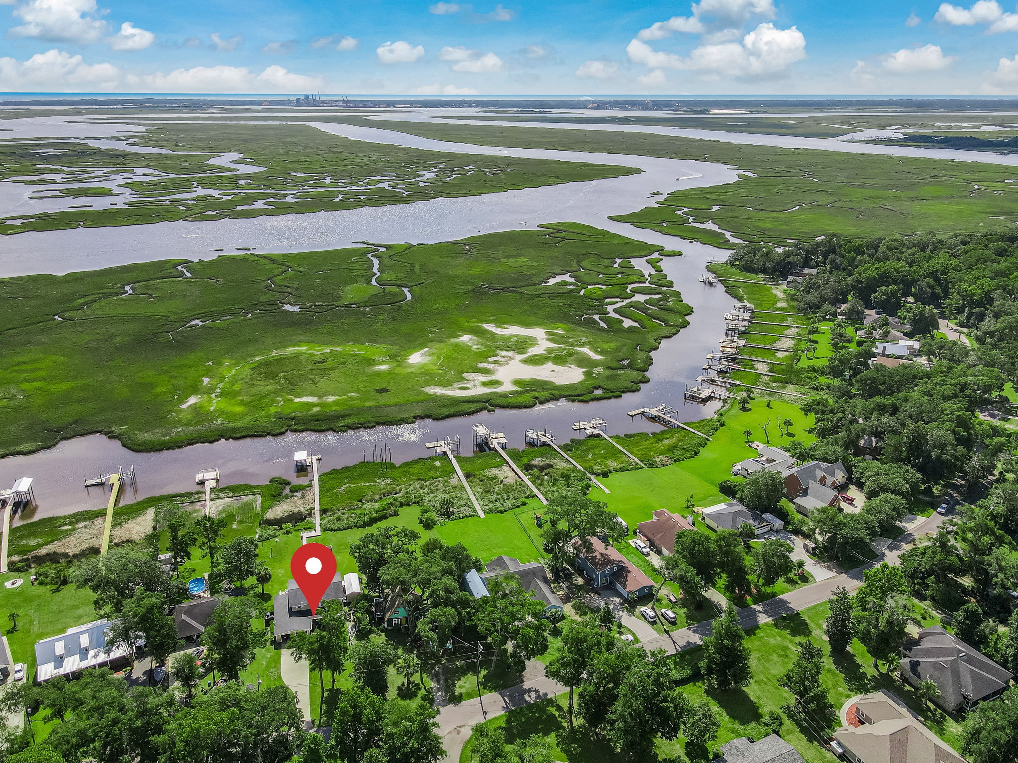 Aerial View With Pin