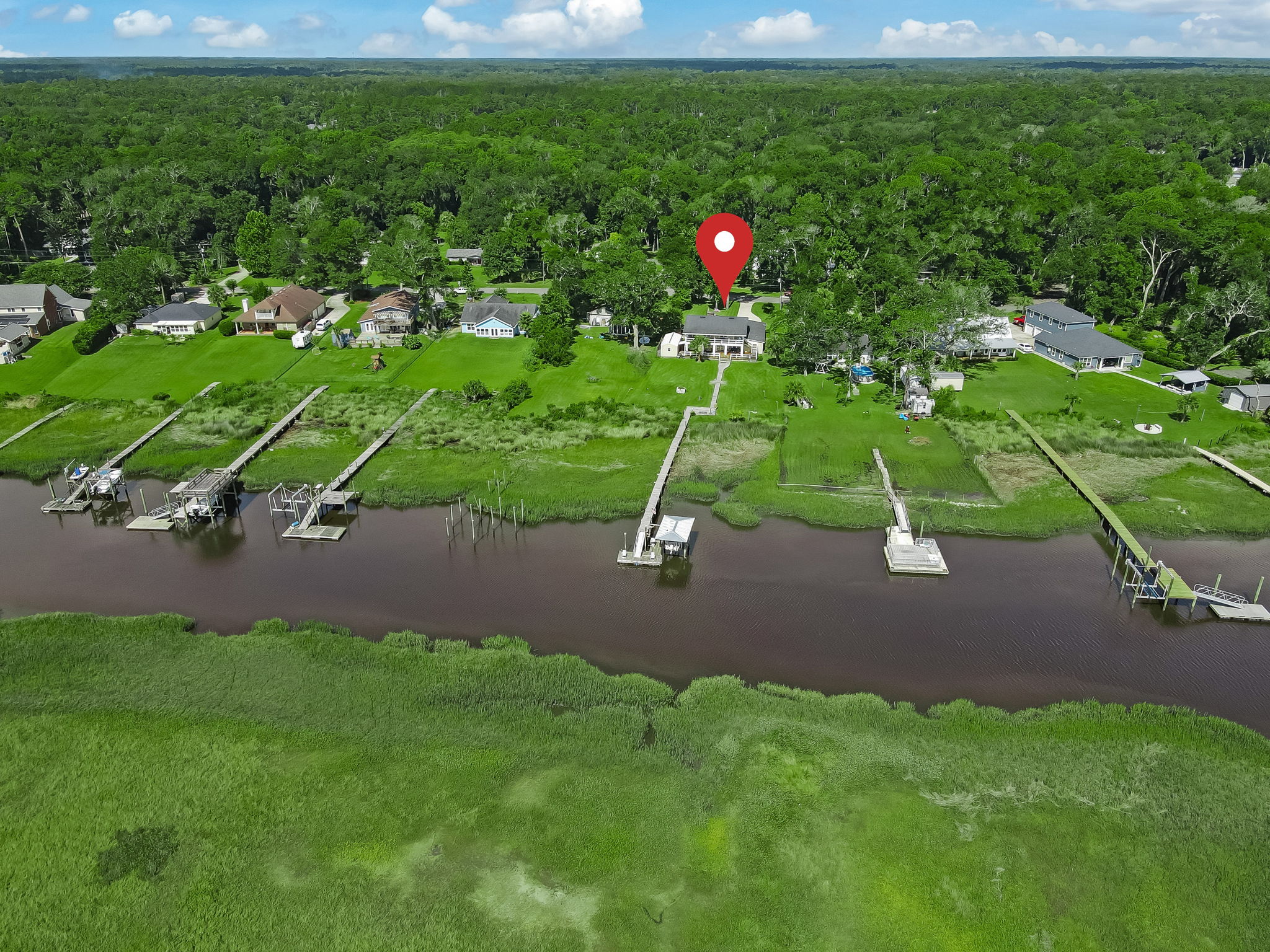 Aerial View With Pin