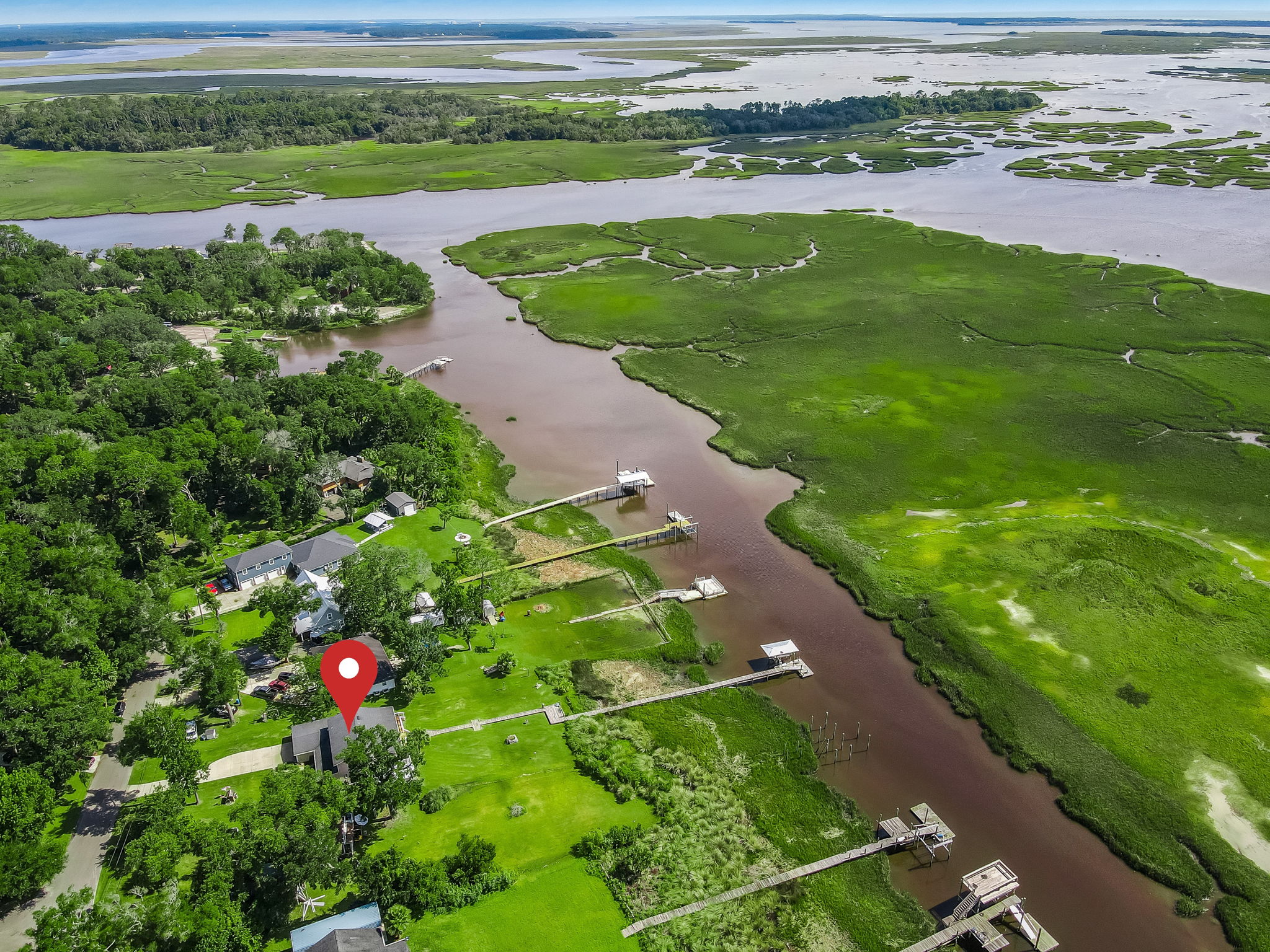 Aerial View With Pin