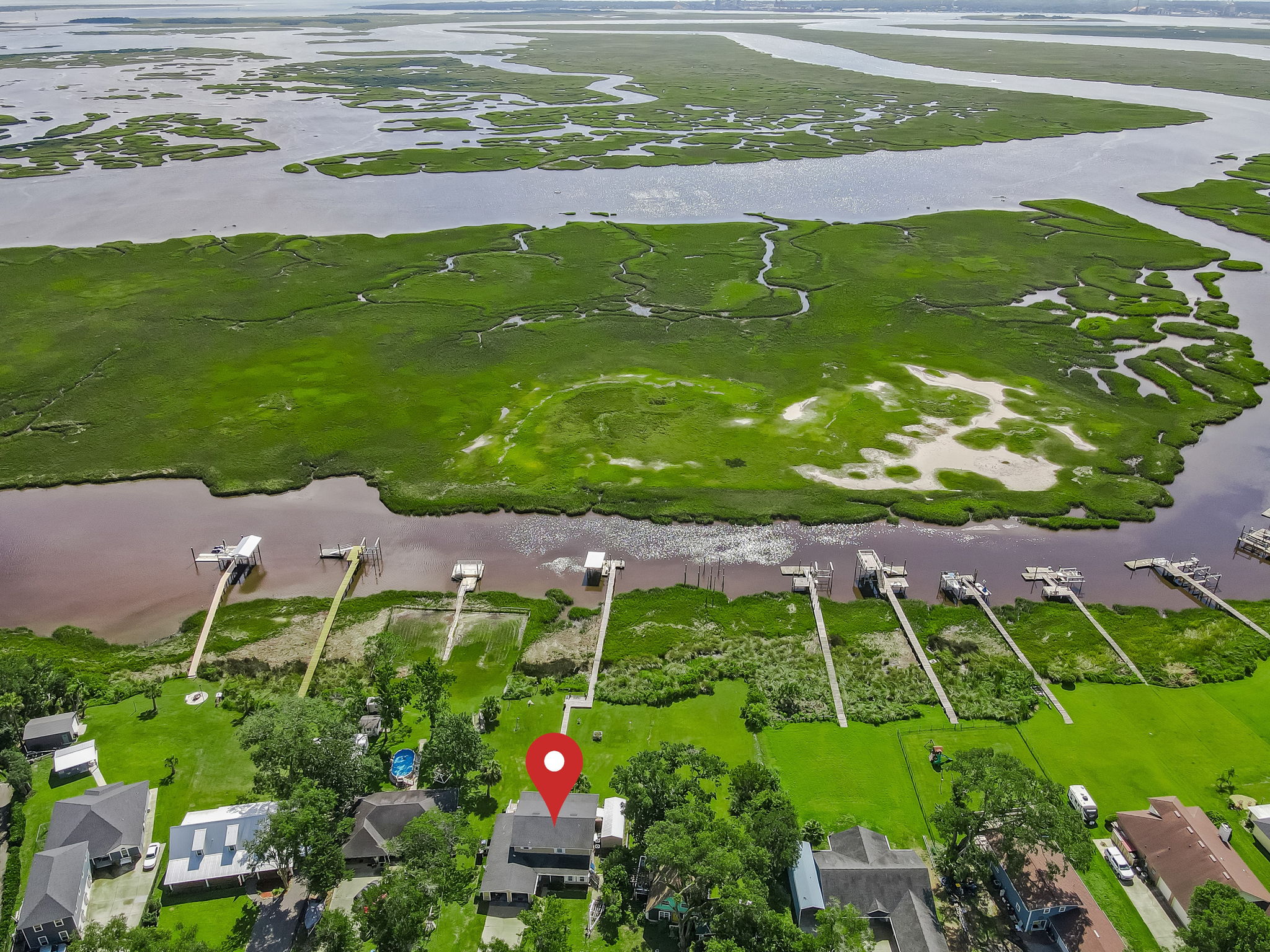 Aerial View With Pin