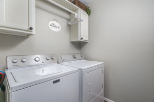 Laundry Room Features Extra Storage Space