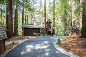 Circular drive and shed