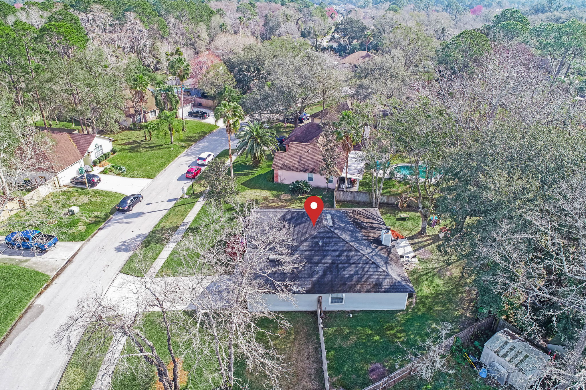 Aerial View With Arrow