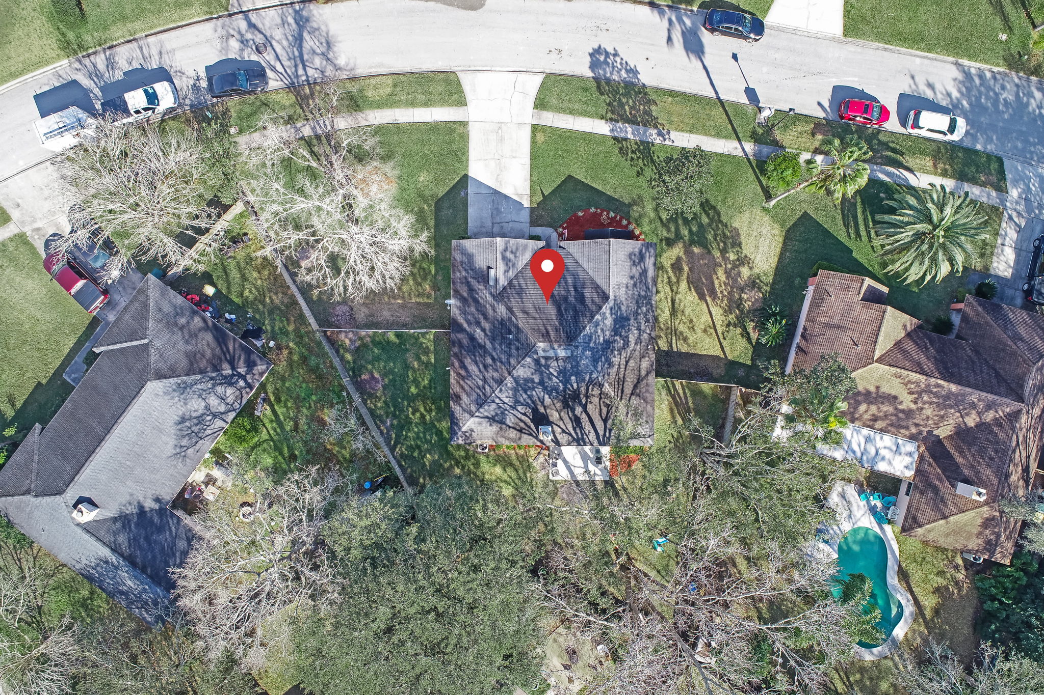 Aerial View With Arrow