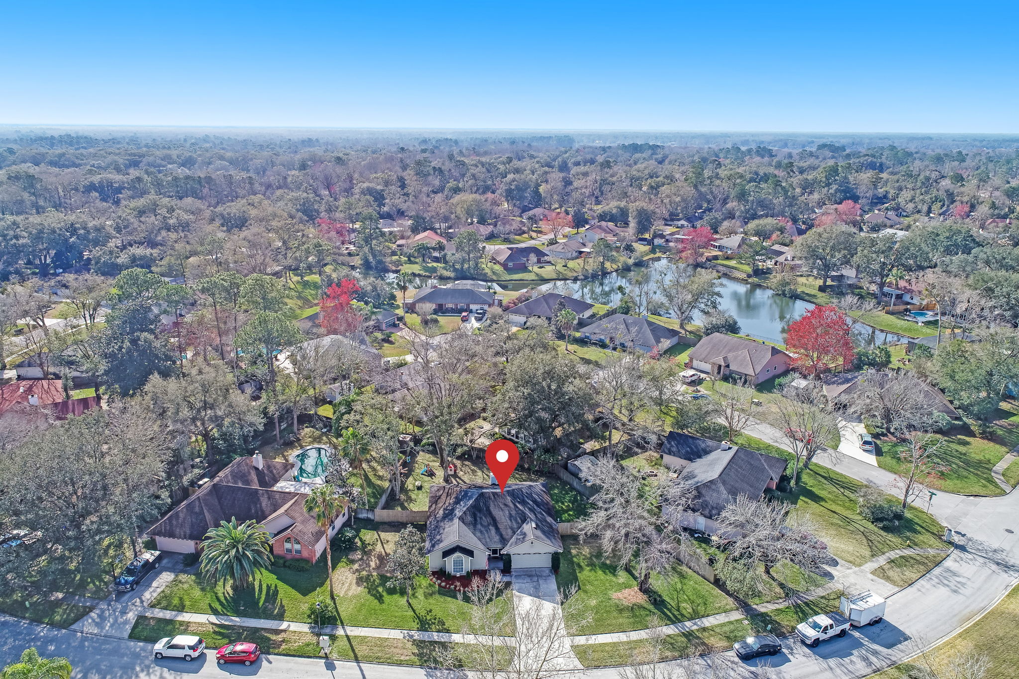 Aerial View With Arrow