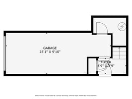 Entry/Garage Floor Plan with Dimensions