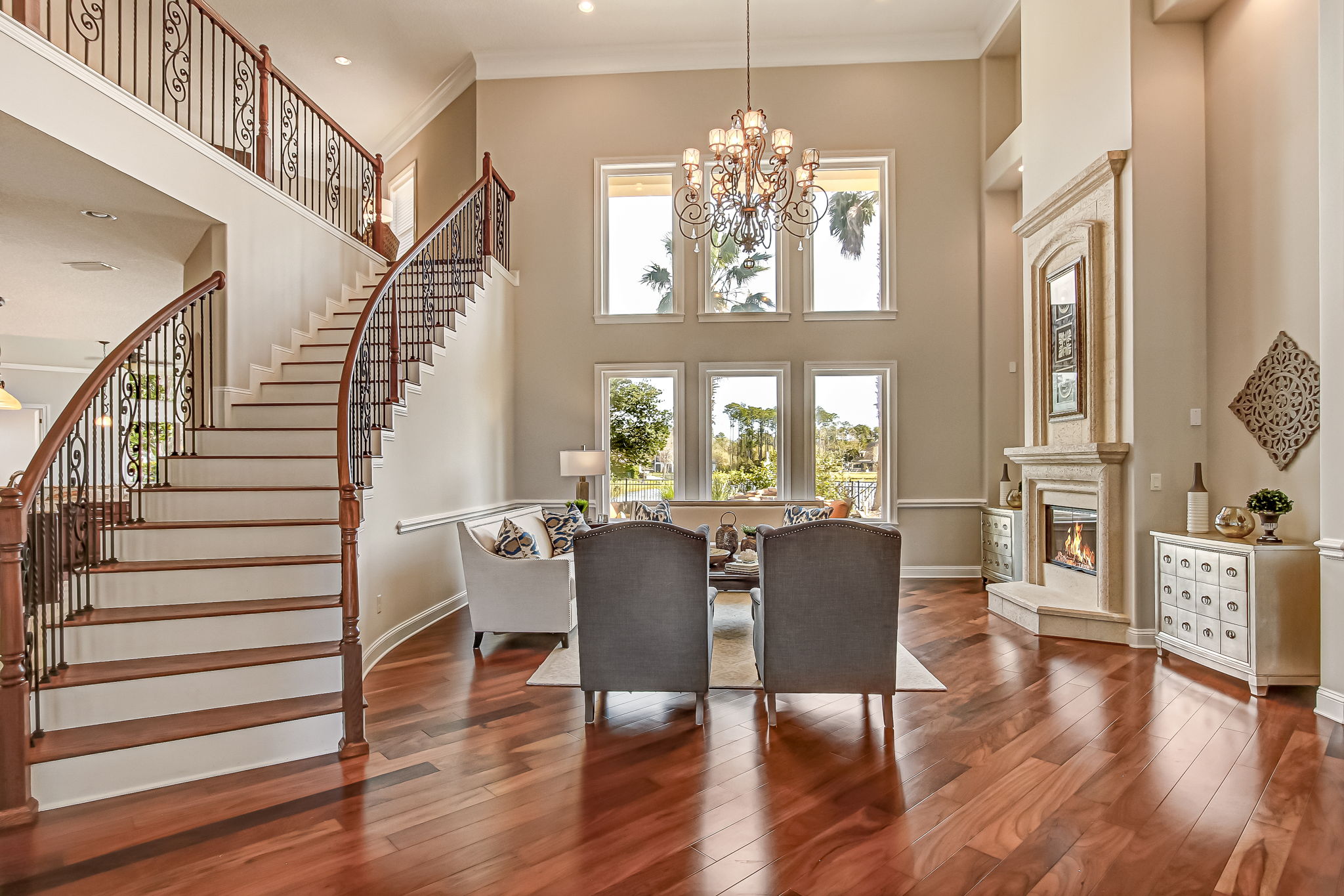 2 Story Living with Cast Stone