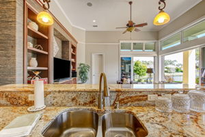 Kitchen opens to Family Room