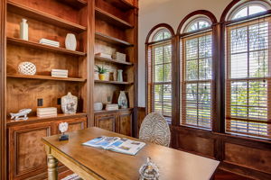 Home Office, Wood Wainscoting & Built ins